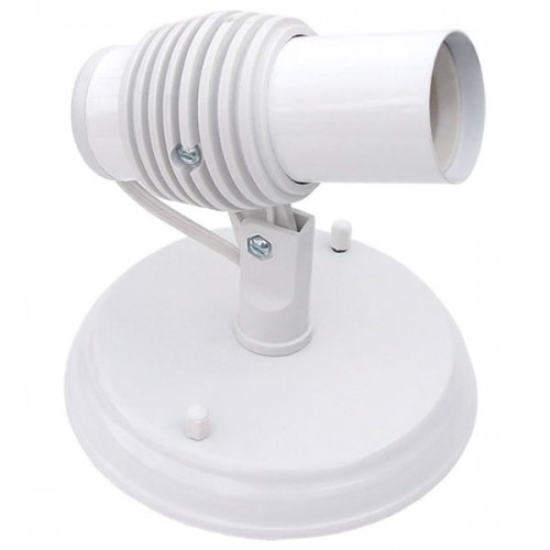 Spot Aletado Branco PVC 1 Lâmpada Iluminação